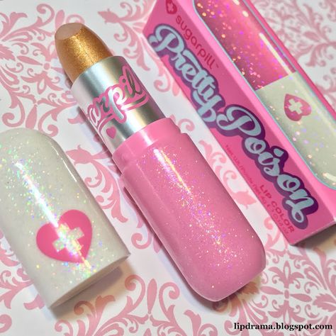 Lip Drama: NEW Sugarpill Glint Pretty Poison Lipstick Launching  (1/9) + Swatches #sugarpill #glint #prettypoison Pretty Poison, Cute Lipstick, Sugarpill Cosmetics, Soft Grunge Aesthetic, Yami Kawaii, Spring Beauty, Cosplay Tutorial, Pretty Packaging, Soft Grunge