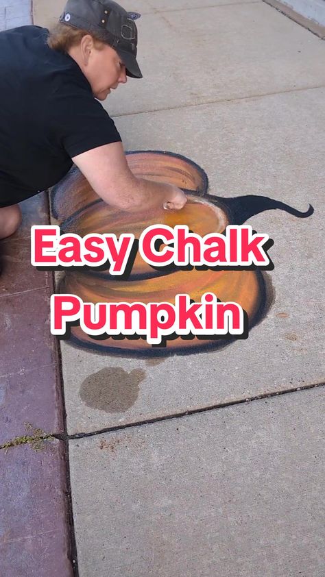 Thanksgiving Sidewalk Chalk Art, Pumpkin Chalk Art, Fall Chalk Art Sidewalk, Halloween Sidewalk Chalk Art Ideas Easy, Fall Sidewalk Chalk Art Ideas, Fall Sidewalk Chalk Art, Chalk Ghost, Halloween Sidewalk Chalk Art, Chalk Driveway