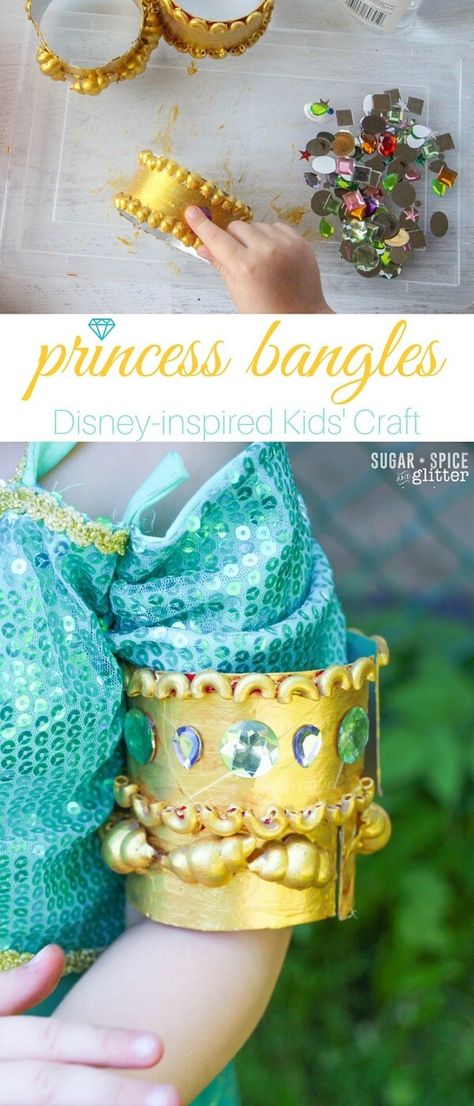 Do you have a little princess who loves to craft? This princess bracelet craft for kids is inspired by Disney's Princess Jasmine, but you could switch out the colors for any princess - or as a cute Egyptian or Arabic cultural craft. (Not to mention it would be perfect for a Princess Jasmine birthday party.) Disney Princess Crafts, Princess Jasmine Party, Disney Crafts For Kids, Princess Jasmine Birthday Party, Princess Bracelet, Egyptian Party, Aladdin Party, Princess Jasmine Birthday, Jasmine Party