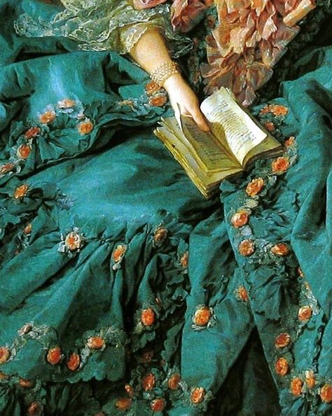 Artist and painting unknown. Detail Couture, An Open Book, Women Reading, Illustrator Design, Art Details, Woman Reading, Reading A Book, Classical Art, Open Book