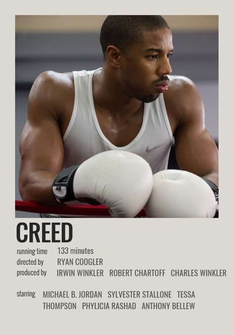 Creed Movie Poster, Creed Poster, Movie Character Posters, Movie Hacks, Indie Movie Posters, Movie Info, Movie Collage, Sports Movie, Great Movies To Watch