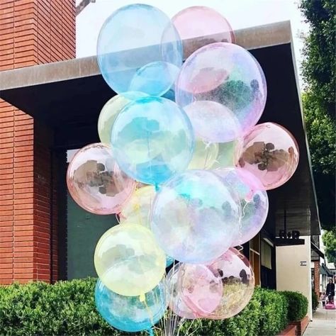 Just found this amazing item on AliExpress. Check it out! $7.97 | 20Pcs 10inch Crystal Bubble Balloons Pastel Colorful Transparent Latex Balloons Birthday Party Decor Wedding Helium Globals Colour Party, Bubble Birthday Parties, Recuerdos Primera Comunion Ideas, Deco Pastel, Beautiful Balloons, Bubble Birthday, Balloon Company, Bubble Party, Balloons Decorations