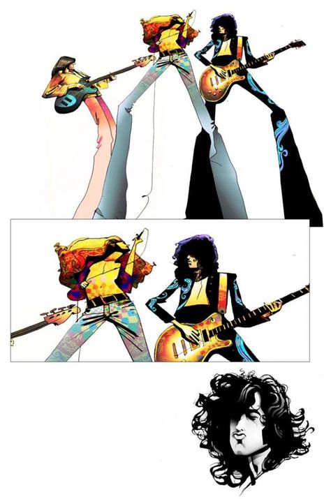 Led Zeppelin artwork...love this! Robert Valley, Led Zeppelin Art, Zeppelin Art, Led Zep, Poster Illustration, Robert Plant, Comic Illustration, Concert Posters, Led Zeppelin