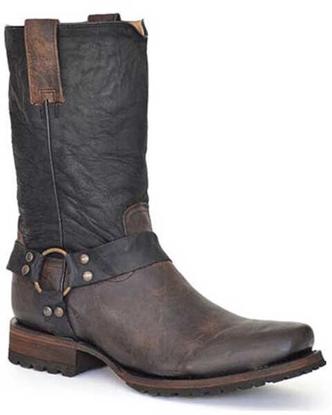 Roper Mens Biker Lug Boots - Square Toe, Brown Tony Lama Boots Womens, Mens Steel Toe Boots, Justin Boots Men, Logger Boots, Tony Lama Boots, Kids Cowboy Boots, Equestrian Riding Boots, Cowboy Boots Mens, Lug Boots