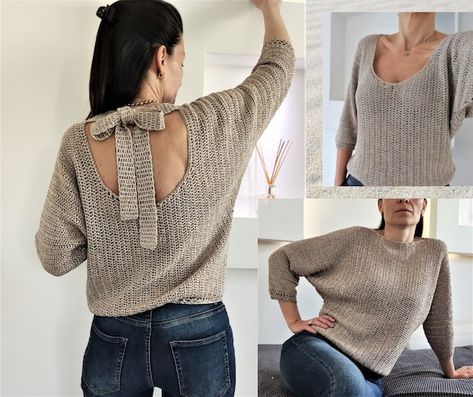 Easy Embroidery For Beginners, Cardigan Pattern Free, Crochet Boots Pattern, Crochet Bra Pattern, Crochet Lingerie, Crochet Sweater Pattern, Open Back Sweater, Crochet Cardigan Pattern Free, Crochet Jumper