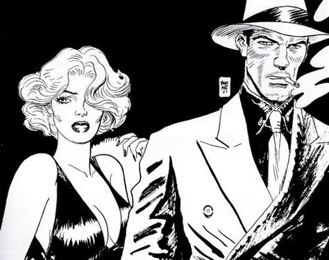 Abuli & Bernet’s hardboiiled Noir comics,...I see Toth, Kubert and even Frazetta in Bernet's art Noir Comic, Arte Pulp, Noir Detective, Comic Book Layout, Noir Art, Graphic Novel Art, Bd Comics, Pulp Art, Art Et Illustration