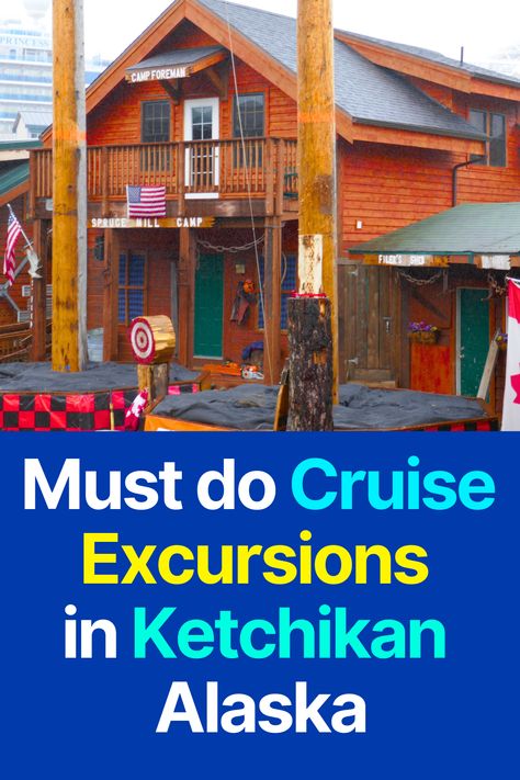 Must-do cruise excursions in Ketchikan Alaska - The Lumberjack Show to enjoying salmon fishing and exploring the Tongass National Forest with its fascinating Totem Poles, there is a wide range of activities to engage in. Don't miss the chance to take a float plane ride into the misty fjords or indulge in an all-you-can-eat crab feast.   Ketchikan | Alaska | Alaskan Cruise | Adventure Tours | Totem Poles | USA | Alaska Cruise Alaska Cruise Excursions, Alaska Cruise Packing, Alaska Cruise Ports, Cruise To Alaska, Crab Feast, Travel Alaska, Tongass National Forest, Ketchikan Alaska, Float Plane