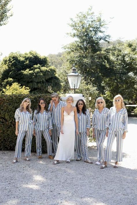 Bridesmaid Get Ready Outfit, Vogue Bride, Bride And Her Bridesmaids, Bridal Party Getting Ready, Bridesmaid Pjs, Bridal Squad, Bridal Party Outfit, Bridesmaid Getting Ready, Vogue Wedding