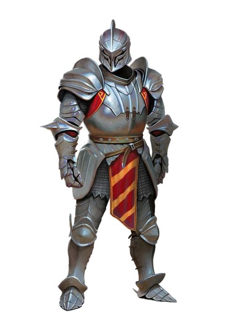 Male Human Fighter Knight Plate Armor - Pathfinder 2E PFRPG DND D&D 3.5 5E 5th ed d20 fantasy Bulky Knight Armor, Dnd Living Armor, Living Armor Dnd, Dnd Plate Armor, Plate Armor Dnd, Bulky Armor, Magical Armor, Full Plate Armor, Living Armor