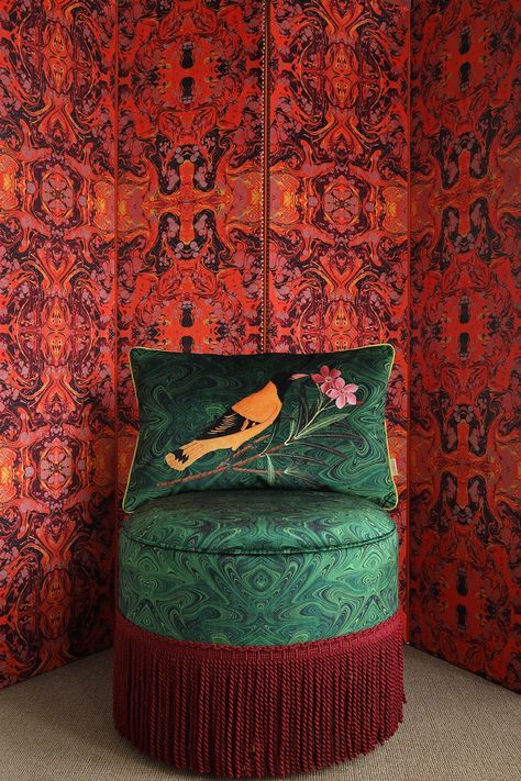 Victorian Orientalism Interior, Velvet Fabric Ideas, Vintage House Interior Victorian, Ottoman Interior, Aesthetic Home Decor Ideas, Maximalism Interior, Window Treatments Ideas, Aesthetic Branding, Bullion Fringe