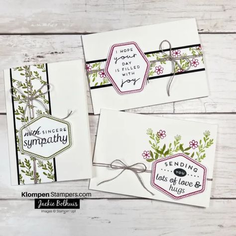 Heartfelt Hexagon Bundle Ideas, Let's Use a Card Template Easy Card Ideas, Stamping Techniques Card Tutorials, Hexagon Cards, Card Making Templates, Step Cards, Card Templates Free, Card Making Tutorials, Punch Cards, Stamping Up Cards