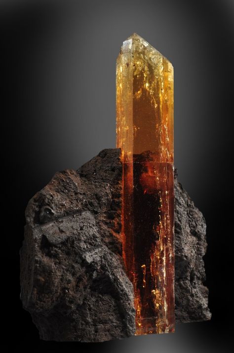 Topaz a silicate mineral of aluminium and fluorine with the chemical formula Al2SiO4(F,OH)2. Gemstone Properties, Beautiful Crystals, Imperial Topaz, Pretty Rocks, Beautiful Rocks, Mineral Stone, Minerals And Gemstones, Rocks And Gems, Orange And Yellow