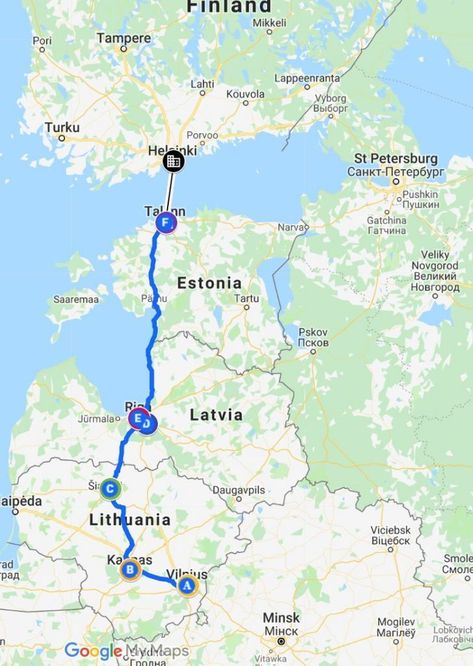 Baltics Travel Itinerary map of where to stop on your trip through the Baltic countries. Baltic States Travel, Estonia Latvia Lithuania, Baltics Travel, Talin Estonia, Latvia Travel, Lithuania Travel, Visit Russia, Estonia Travel, Baltic Countries