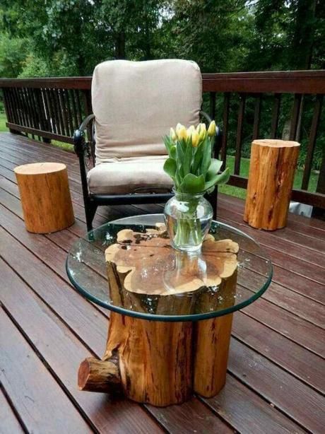 17 Creative Tree Stump Ideas That Will Blow Your Mind Tree Stump Table, Log Table, Outdoor Wood Projects, Stump Table, Tree Logs, Tree Stumps, Reclaimed Wood Projects, Diy Tree, Woodworking Joinery