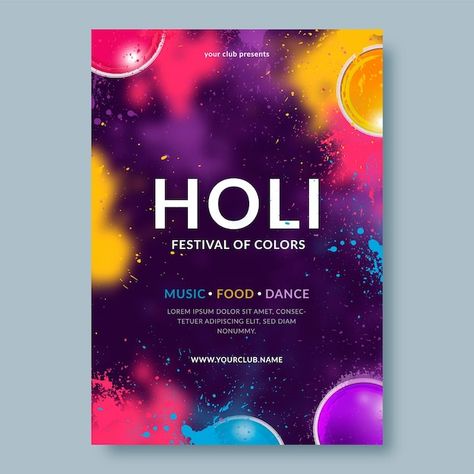 Holi Festival Poster, Holi Wishes Messages, Holi Theme, Holika Dahan, Hoarding Design, Festival Illustration, Holi Poster, Holi Party, Holi Festival Of Colours