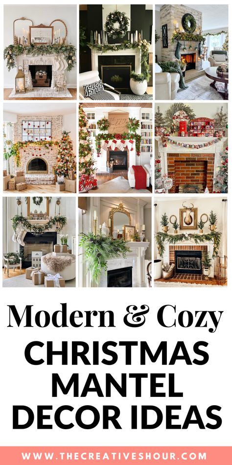 25 Creative And Festive Christmas Mantel Decor Ideas For You Christmas Fireplace Mantels Ideas, Xmas Mantel Ideas, Christmas Decor Fireplace Mantel, Christmas Mantel Decorating Ideas Simple, Mantel Decorating Ideas Christmas, Mantle Decorating Ideas Christmas, Mantel Christmas Decorating Ideas, Fireplace Mantels Ideas, Christmas Mantel Decorating Ideas