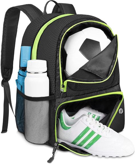 YOREPEK Soccer Backpack, Lightweight Soccer Bag with Ball Holder, Water resistant Sport Equipment Bags Fit Basketball Volleyball Football Accessories to Match Training Football Backpack, Soccer Backpack, Football Bag, Soccer Accessories, Soccer Bag, Sport Equipment, Football Accessories, Ball Holder, Soccer Equipment