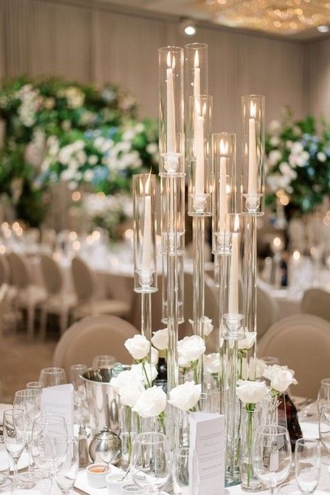 Clear Wedding Centerpieces, 5 Arm Candelabra Wedding Centerpieces, Clear Candelabra Centerpiece, Acrylic Candelabra Centerpiece, Modern Candelabra Centerpiece, Tall Candelabra Wedding Centerpieces, Tall Candle Wedding Centerpieces, Tall Candle Centerpieces, Wedding Decor With Candles