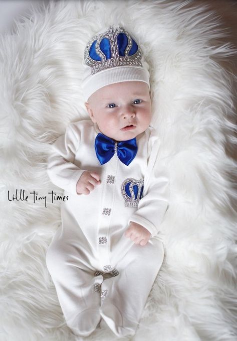 Baby First Outfit, Baby Hair Brush, 3 Month Old Baby, Welcome Home Baby, Prince Baby Shower, Royal Prince, Cotton Bodysuit, Tie Bow, Coming Home Outfit