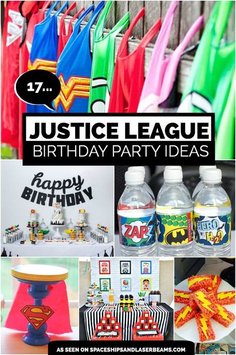 Justice League Birthday Party Ideas Justice League Cake, Justice League Artwork, Justice League Birthday Party, Teen Titans Go Birthday Party, Teen Titans Go Birthday, Justice League Party, Justice League Logo, Superman Party, Superhero Party Ideas