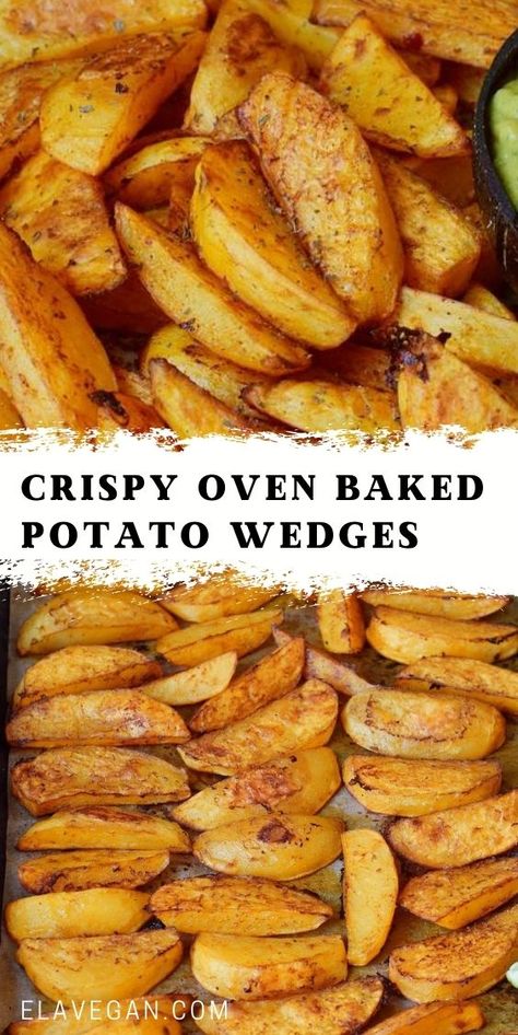 Oven Baked Potato Wedges, Potatoe Fries, Baked Potato Wedges Recipe, Homemade Potato Wedges, Oven Baked Potato, Baked Potato Wedges, Easy Baked Potato, Crispy Potato Wedges, Roasted Potato Wedges