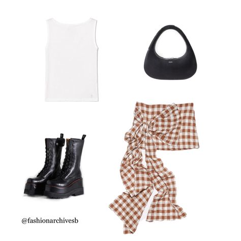 Outfits Faldas, Acne Studios Shoes, Clothing Studio, Dope Fits, Gingham Skirt, Outfit Inspired, Airport Fashion, Summer Fits, Wearing Clothes