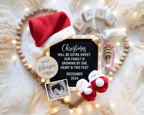 Christmas Pregnancy Announcement Digital / Neutral Baby Announcement Digital / Social Media Facebook Instagram / Xmas DIY baby announcement Lights Winter, Winter Greenery, Christmas Heart, Christmas Pregnancy Announcement, Christmas Pregnancy, Tiny Gifts, Announcement Ideas, Pregnancy Announcements, Heart Lights