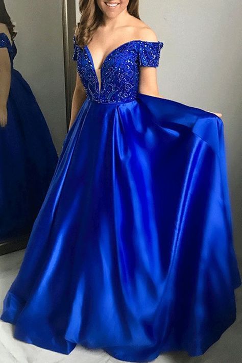 Formal Dresses Modest, Fashion Formal Dresses, School Dance Dresses, Graduation Party Dresses, Fashion Formal, Royal Blue Prom Dresses, Prom Dresses 2019, Dresses Modest, Evening Dresses Plus Size