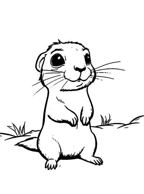 Prairie Dog - Lol Coloring Pages Top Hat Drawing, Lol Coloring Pages, Lol Coloring, Art Coloring Pages, Prairie Dog, Dog Coloring Page, Simple Art, South Dakota, Coloring Pages