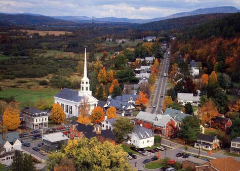 Stowe, VT Vermont Vacation, Vermont Fall, Stowe Vt, Stowe Vermont, New England States, Aerial Photos, Hgtv Dream Home, Tourist Spots, Fall Foliage