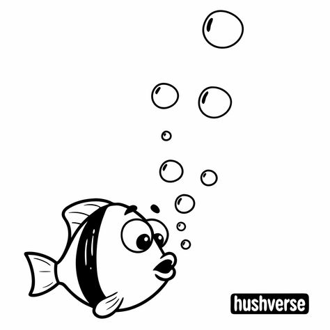 Quirky Fish Blowing Bubbles Cute Halloween Drawings, Doodles To Draw, Penguin Drawing, Cute Ducklings, Cute Easy Doodles, Easy Doodles, Tiny Turtle, Kids Bedtime, Blowing Bubbles