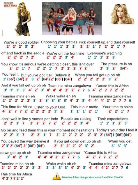 Kalimba Notes Songs Easy 17 Keys, Waka Waka Shakira, Piano Letters Songs, Marimba Music, Kalimba Songs, Piano Tutorials Songs, Piano Sheet Music Letters, Piano Notes Songs, Music Letters