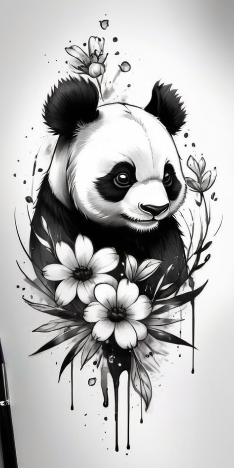 #BEAUTY, #RELATIONSHIPS #Fashion #Animals #Outfits #Winter Outfits #Animals# Panda Tattoo Ideas, Panda Tattoo Design, Tattoo Panda, Best Feminine Tattoos, Panda Bear Tattoos, Bear Tattoo Designs, Rose Flower Tattoos, Panda Tattoo, Realistic Tattoo Sleeve