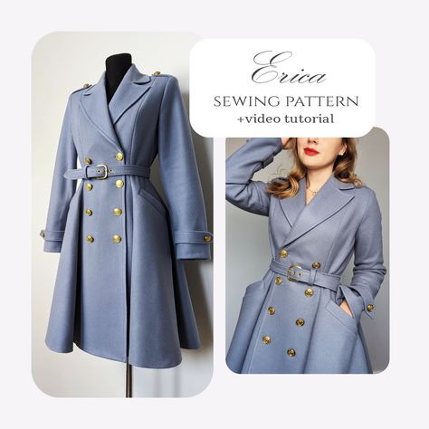 Hooded coat sewing pattern