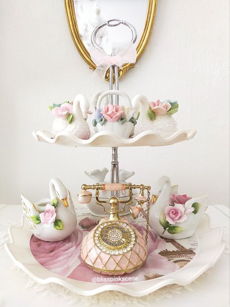 Two Tiered Tray, Chic Room, Shabby Chic Room, Pink Vibes, Jewelry Organizer, Tiered Tray, Jewelry Organization, Shabby Chic, Tray