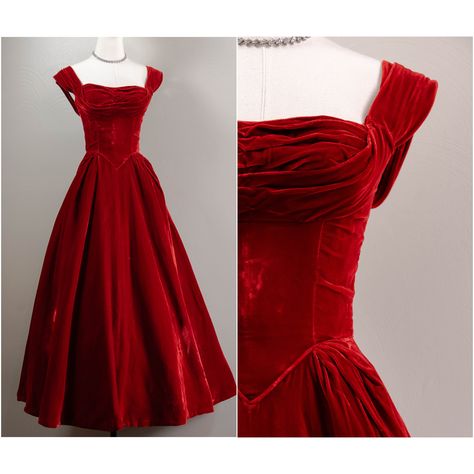 Red Ball Dress, Velvet Ball Gown, Ceil Chapman, Structured Skirt, Ball Gowns Evening, The Plaza, Princess Seam, Silk Velvet, Ball Dresses