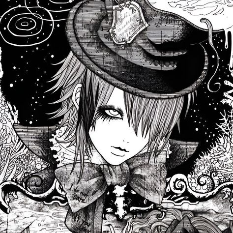 Kei Visual, Monochrome Art, Dark Art Illustrations, Ethereal Art, Gothic Art, Art Inspiration Drawing, Funky Art, A Drawing, Pretty Art