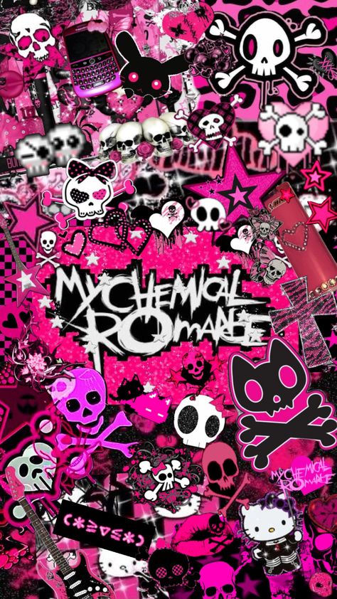 Pink+Black Scene/mcbling mcr shuffle🖤🎟️#scene#mychemicalromance#mcbling#pink #black#emo#mcr Pink Emo Wallpaper, Scene Emo Wallpaper, Mcr Wallpaper, Black Scene, Pink Emo, Scene Aesthetic, Scene Wallpaper, Emo Art, Emo Wallpaper