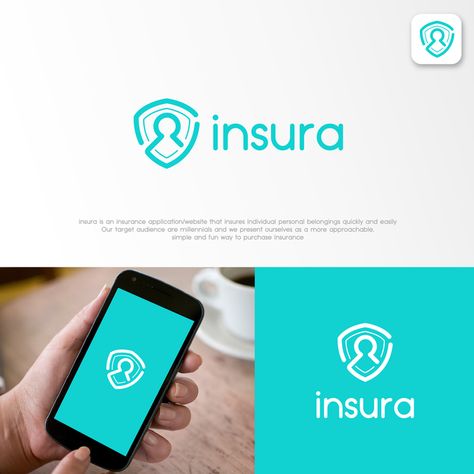 Start-up insurance app needs a creative ... Insurance Logo Ideas, Insurance Logo Design, Insurance Branding, Insurance Logo, Security Logo, Baby Logo, Medical Logo, Modern Website Design, Text Logo Design