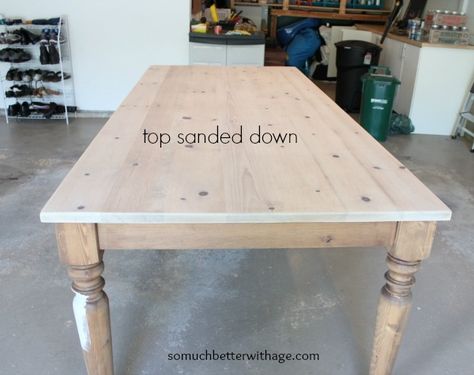 World Market Dining Table, Table Refinishing, Pine Dining Room, Refinished Table, Dining Room Table Makeover, French Farmhouse Dining Table, Old Tables, Wood Refinishing, Dining Table Makeover