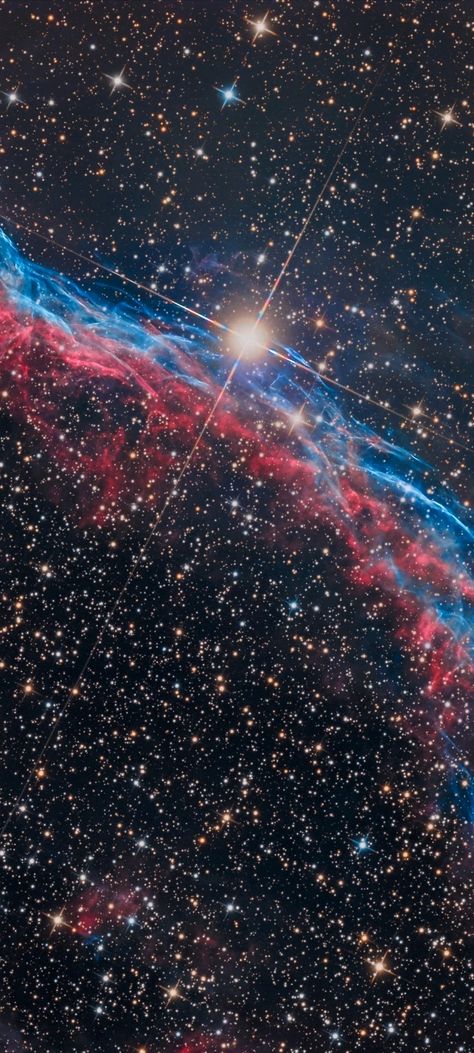 Giant star in the Veil Nebula-Vela Constellation Cropped close up mobile wallpaper 1080x2400 Vela Constellation, Astronomy Wallpaper, Veil Nebula, Pc Wallpapers, Giant Star, Sea Of Stars, James Webb, Galaxy Pictures, Space Images