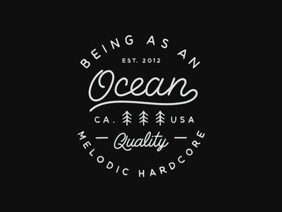 Being As An Ocean Being As An Ocean Band, Merch Design, Meaningful Lyrics, White Business Card, Ocean Design, Typo Logo, Custom Badges, Band Logo, Beautiful Logos