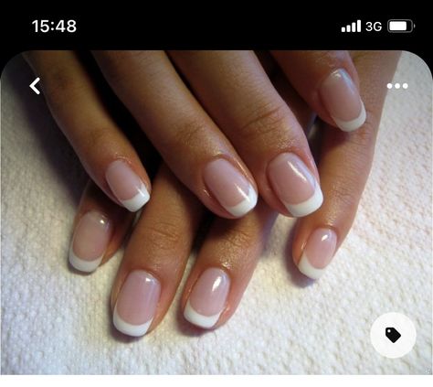 French Nails Gel Extensions, White French Tip Nails Square Oval, French Dip Square Nails, Full Set Nails Acrylic French Tips, French Manicure Acrylic Nails Round, French Dip Oval Nails, Shorter French Nails, French Ombre Nails Round Short, White French Tip On Short Nails