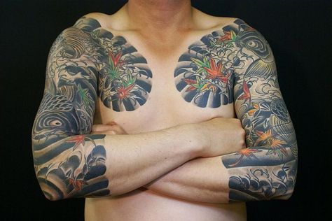 Japanese tatto - IREZUMI - Japanese Sleeves, Japanese Tatto, Art Vibe, Japanese Tattoos, Traditional Japanese Tattoos, Human Canvas, Japanese Sleeve, Japan Tattoo, Skin Design