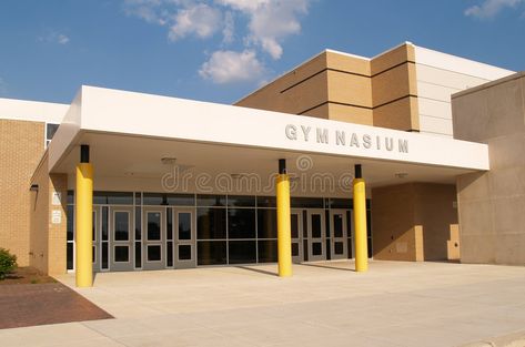 Gymnasium entrance for a school. Exterior gymnasium entrance for a school , #AFFILIATE, #entrance, #Gymnasium, #school, #gymnasium, #Exterior #ad Gymnasium School, High School Exterior, School Exterior, School Gymnasium, Colour Architecture, Logo Design Feminine, Style At Home, School Life, Gymnast