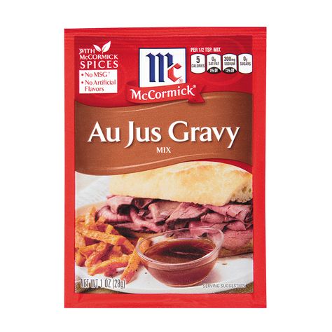 Prepare delicious au jus sauce in just 5 minutes with McCormick's au jus gravy mix. Find tons of recipe ideas and ingredient details now. Recipes French, Slow Cooker Salisbury Steak, Natural Spices, Au Jus Gravy, Salisbury Steak Recipes, French Dip Sandwich, Beef Gravy, French Dip, Salisbury Steak