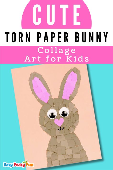 Let your creativity blossom with our Paper Collage Bunny Craft – a fun and easy Easter craft for kids that combines the beauty of paper collage art with the simplicity of torn paper art ideas. Gather your materials and get ready to create adorable bunny crafts that will add a festive touch to your holiday decor. Paper Art Ideas, Torn Paper Art, Easter Collage, Easter Craft For Kids, Easter Art Project, Easter Festivities, Bunny Craft, Fun Easter Crafts, Easy Easter Crafts