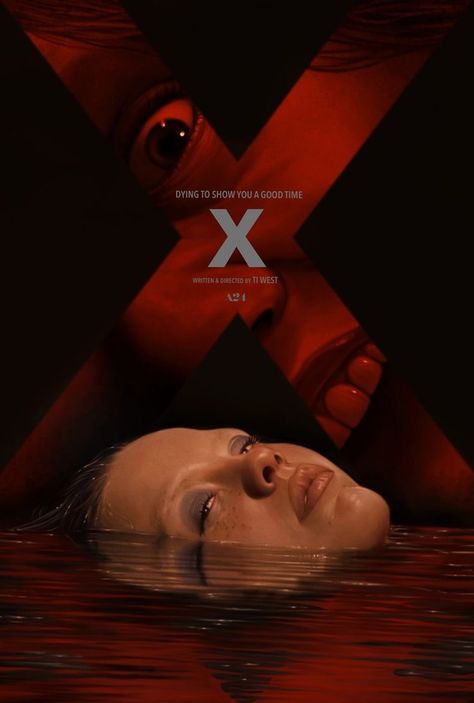 Ti West, X Movie, X Poster, X 2022, Film Thriller, Instagram Poster, Mia Goth, X Movies, Film Poster Design