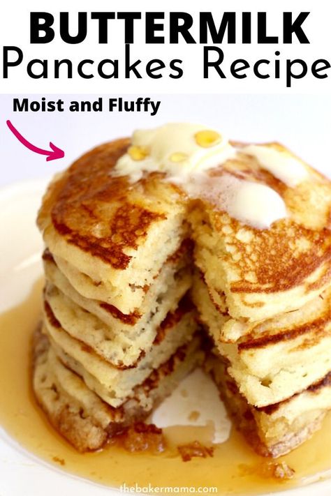 Best Pancake Recipe Fluffy Buttermilk, Homemade Buttermilk Pancakes Fluffy, Vanilla Buttermilk Pancakes, Homemade Buttermilk Pancake Mix Recipe, Moist Fluffy Pancakes Recipe, Fluffy Moist Pancakes, Homemade Buttermilk Pancake Recipe, Buttermilk Pancake Recipe Easy, Pancakes From Scratch Buttermilk