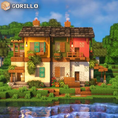 Hey there! Here is an Italian-inspired town house perfect for survival. Build downloads are available on Patreon. Townhome Minecraft, Minecraft Italian Town, Italian Minecraft House, Minecraft Italian Villa, Italy Minecraft, Minecraft Town Houses, Minecraft Italian, Italian Villa House, Pretty Minecraft